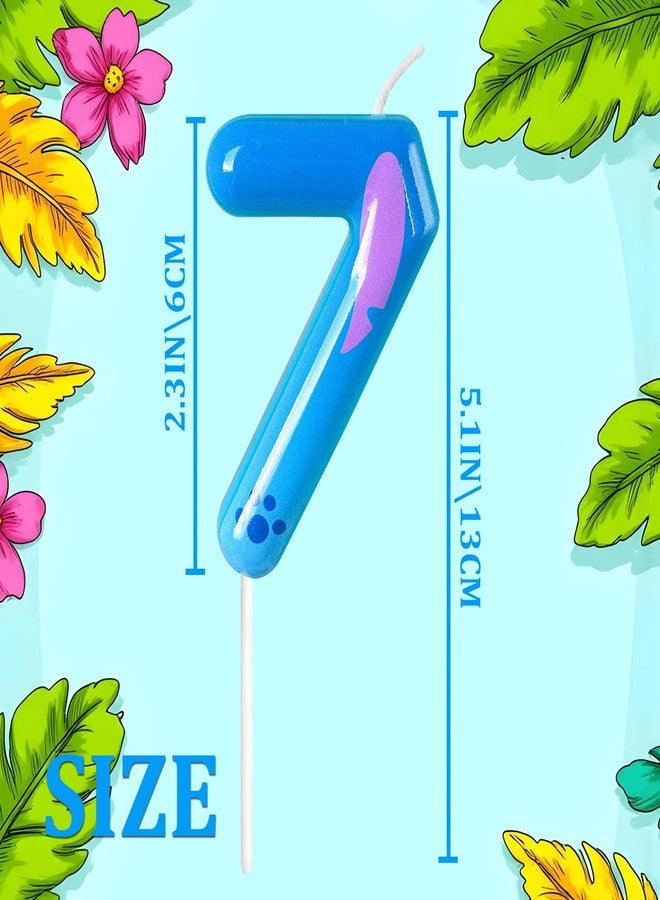 Zailo Cartoon Anime Theme Number Birthday Candle Blue Cartoon Birthday Party Cake Decorations for Boys Girls Supplies Party Decorations (Number 7) - Image 2